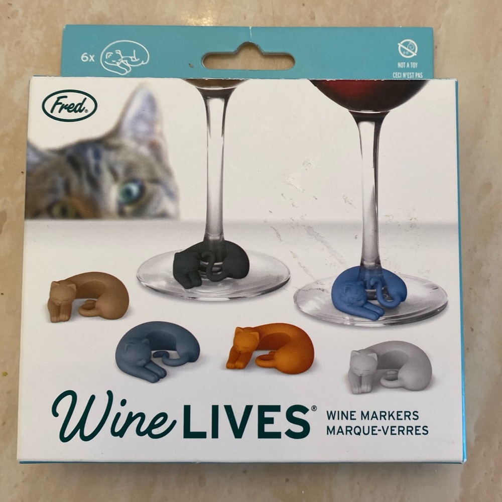 NWT Fred: Wine Lives qty. 6 wine markers
